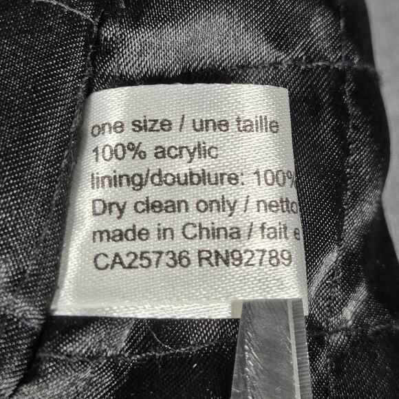 FLAG Accessories Womens Black Faux Fur Bucket Hat Lined Winter Cozy Chic Minimal - Picture 7 of 8